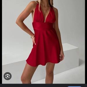 Princess Polly Red Plunge Mini Dress